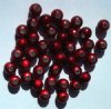 40 6mm Round Dark Red Miracle Beads